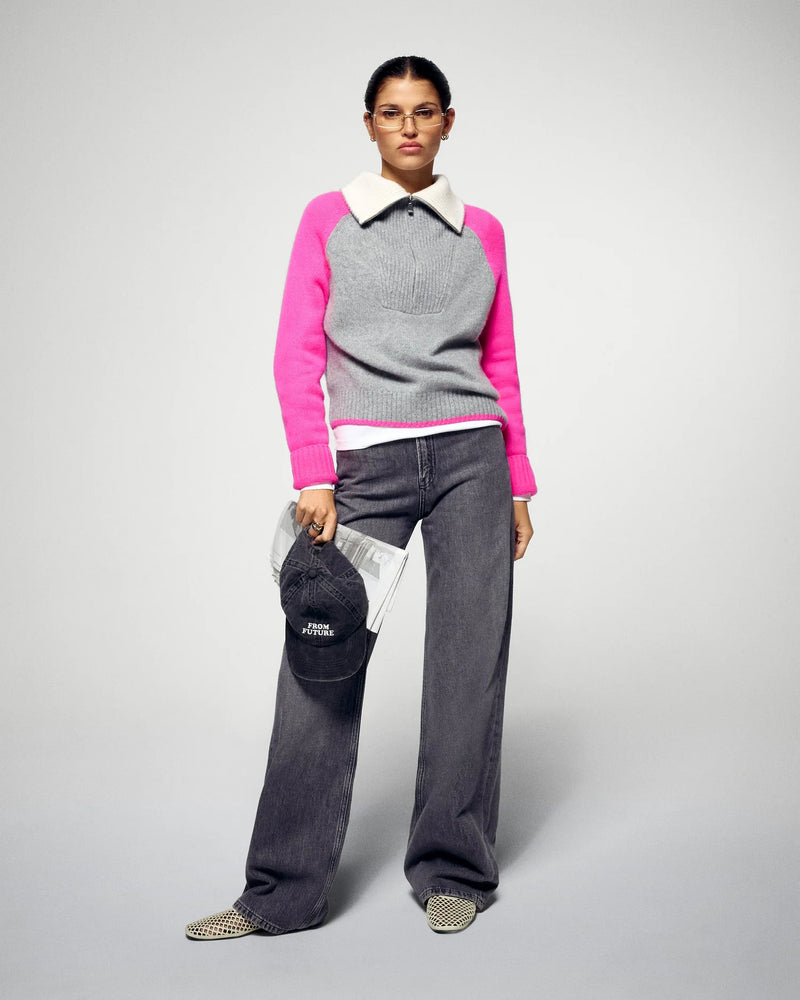 Quarter Zip Neck Sweater