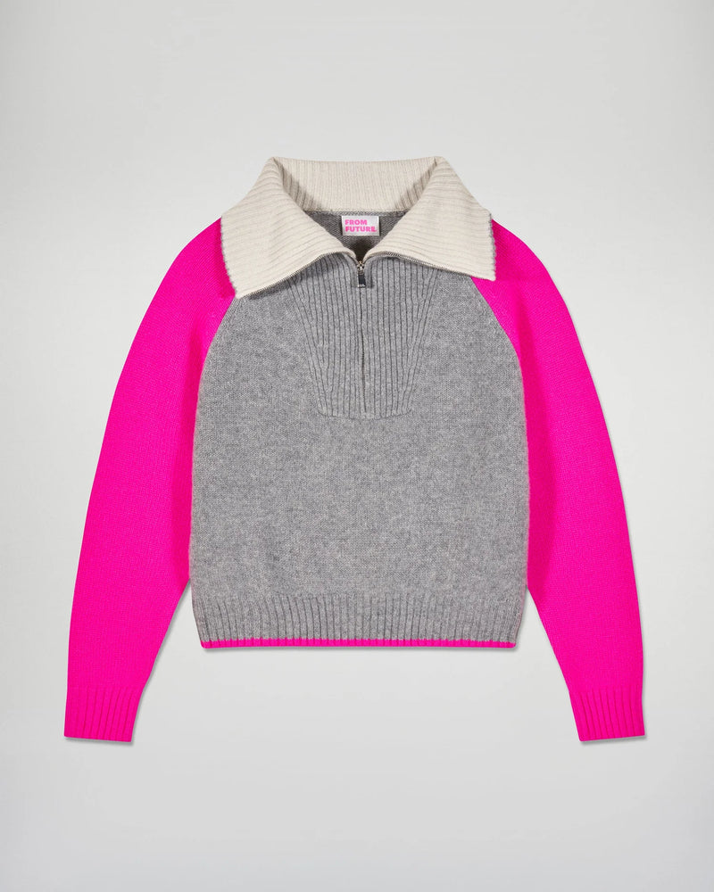 Quarter Zip Neck Sweater