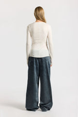 MARBELLA LONG SLEEVE SHIRT BONE