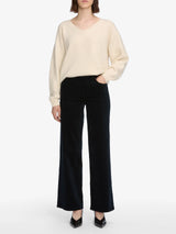 Le Slim Palazzo Corduroy - Navy