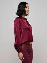 Bianca Silk Blouse Cabernet