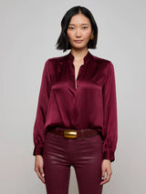 Bianca Silk Blouse Cabernet