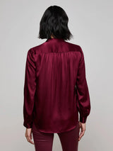 Bianca Silk Blouse Cabernet
