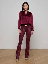 Bianca Silk Blouse Cabernet