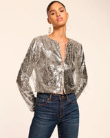 Sapphire Sequin Fringe Jacket