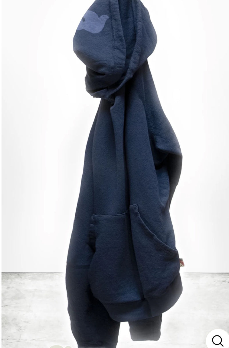 BASICGOODNESS LIGHT TERRY/FLUFF hoodie - moonshrooms/blues