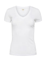 Becca V Neck Tee White