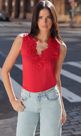 ADIHA LACE COMBO BLOUSE