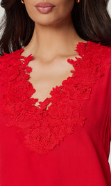 ADIHA LACE COMBO BLOUSE