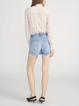 The Striped Silk Tie Blouse