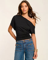 Stella Knit Off-The-Shoulder Tee Noir