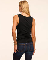Jacey Knit Scoop Neck Tank Top noir