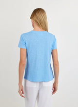 V Neck Tee - Tidal Blue