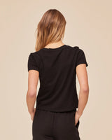 V Neck Tee - Black