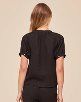 Short Sleeve Raglan Shirt - Black
