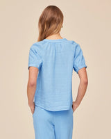 Short Sleeve Raglan Shirt - Tidal Blue