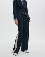Siena Wool Side-Stripe Pants