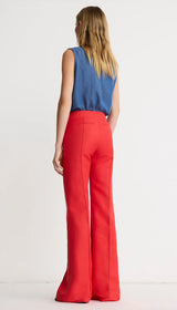 WIDE LEG PINTUCK TROUSER