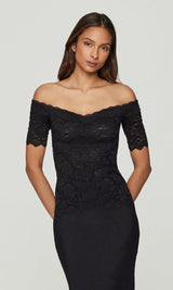 KOVI LACE OFF SHOULDER TOP