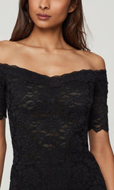 KOVI LACE OFF SHOULDER TOP