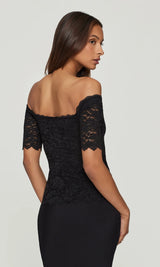 KOVI LACE OFF SHOULDER TOP
