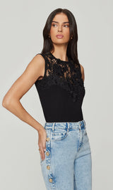TRINA 3D LACE COMBO TOP