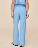Smocked Waist Wide Leg - Tidal Blue