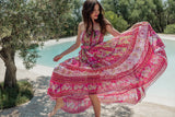 LOMBOK RED SMOCKING DRESS