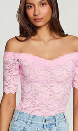 KOVI LACE OFF SHOULDER TOP