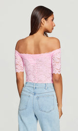 KOVI LACE OFF SHOULDER TOP
