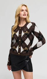 DONNA ARGYLE CARDIGAN