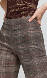 ELISE GLEN PLAID SUITING PANTS