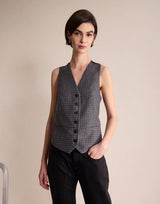 SANITE CHECKED WAISTCOAT