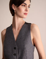 SANITE CHECKED WAISTCOAT