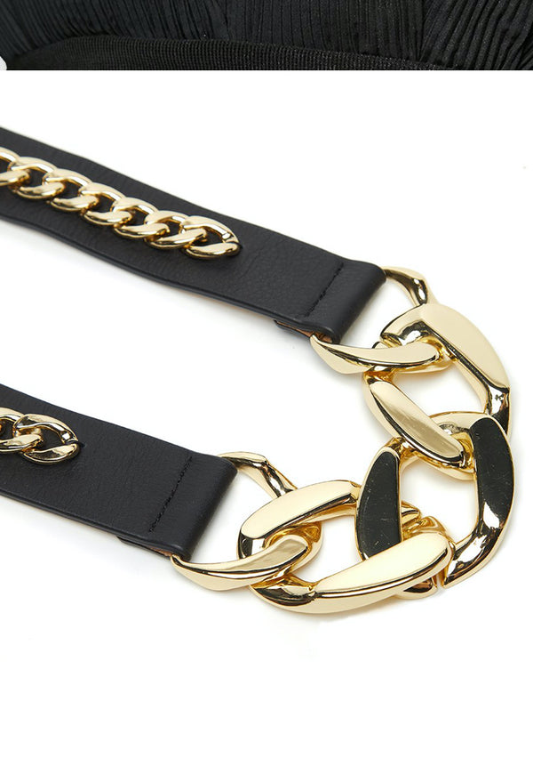 Black belt with gold links