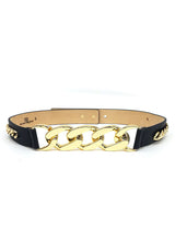Black belt with gold links
