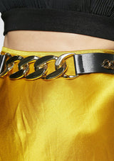 Black belt with gold links