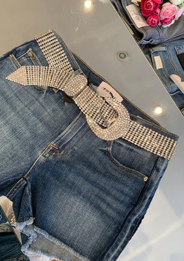 Thick Belt with crystal embellishment
