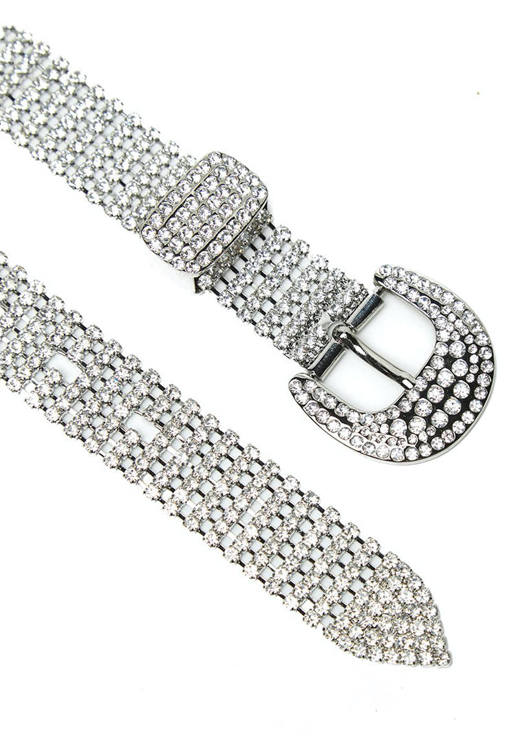Thick Belt with crystal embellishment