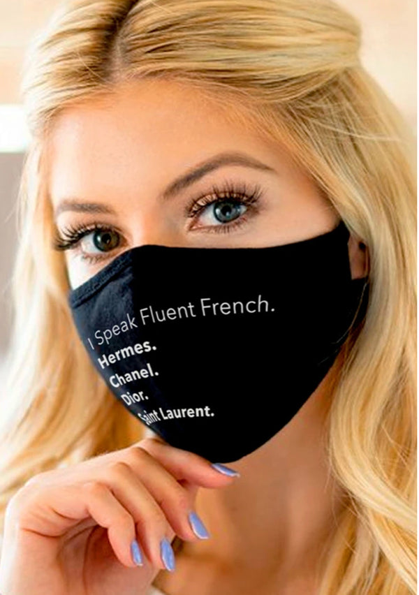 Exclusive from LA I speak French face mask