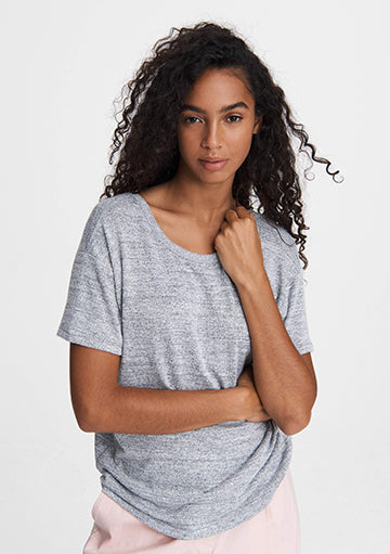 Rag and Bone Heather grey short sleeve drape back tshirt
