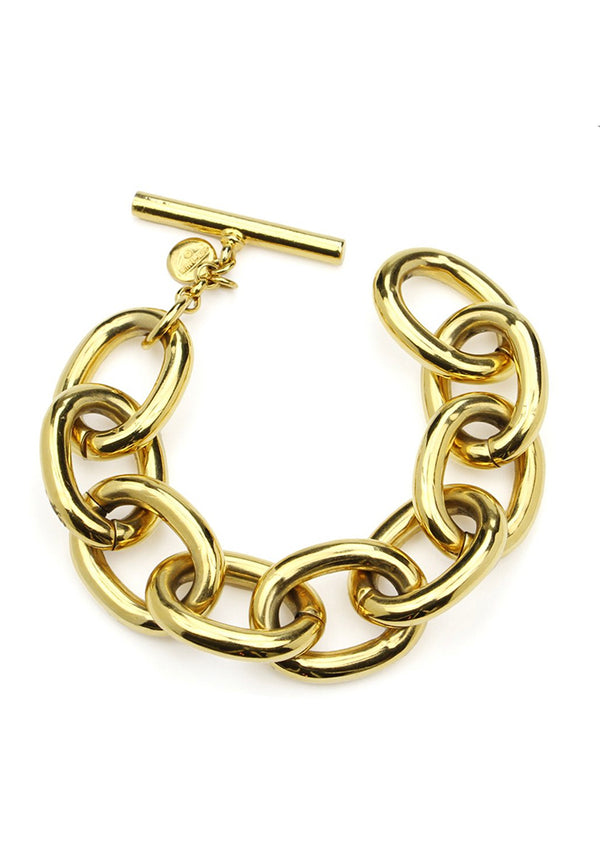 Gold link large chain bracelet