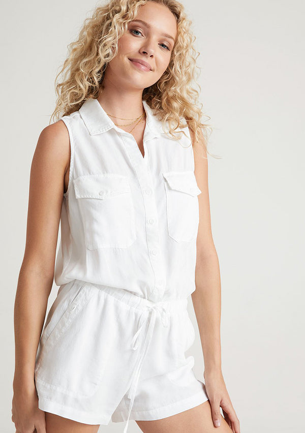 Bella Dahl Utility Romper White